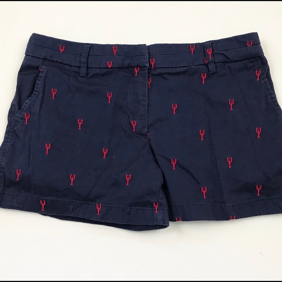 British Khaki Pants - Lobster shorts blue and red